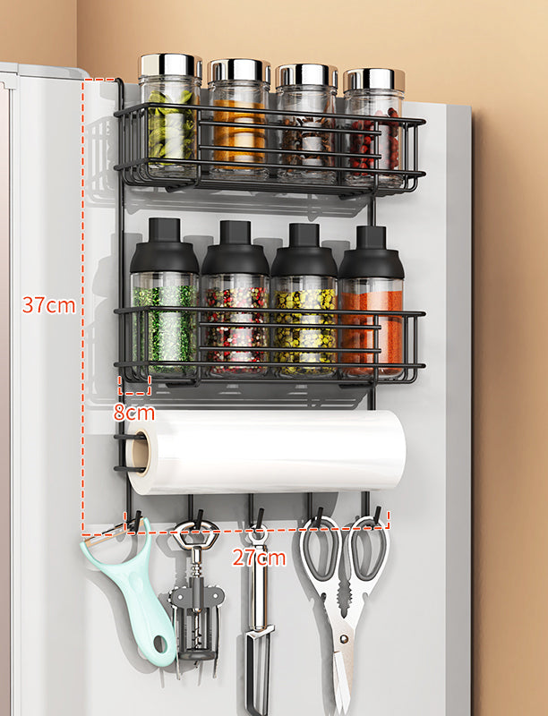 Refrigerator Shelf Side Storage Organizer - Multiple Layers