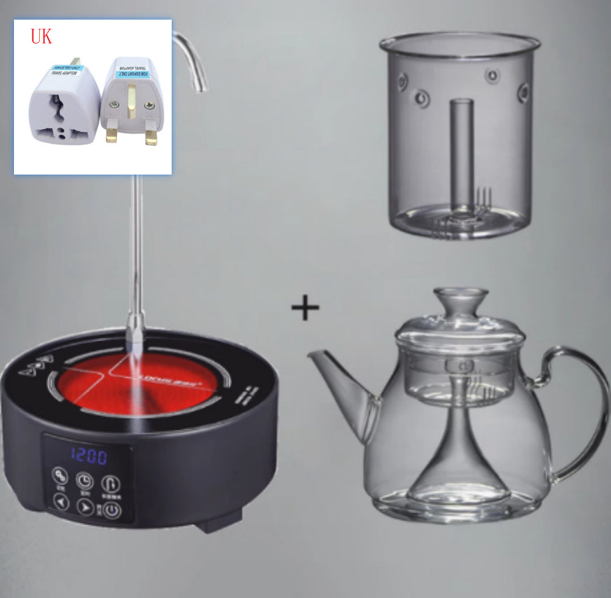 Large Capacity Glass Steam Teapot for Home Brewing - 1.5L