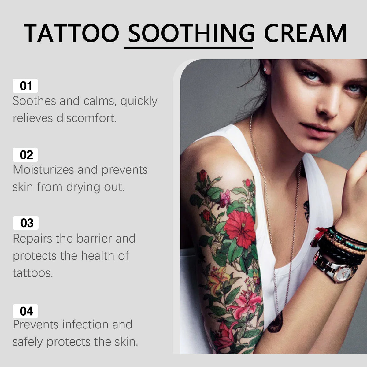 Tattoo Soothing Neck Cream Gentle Cleaning
