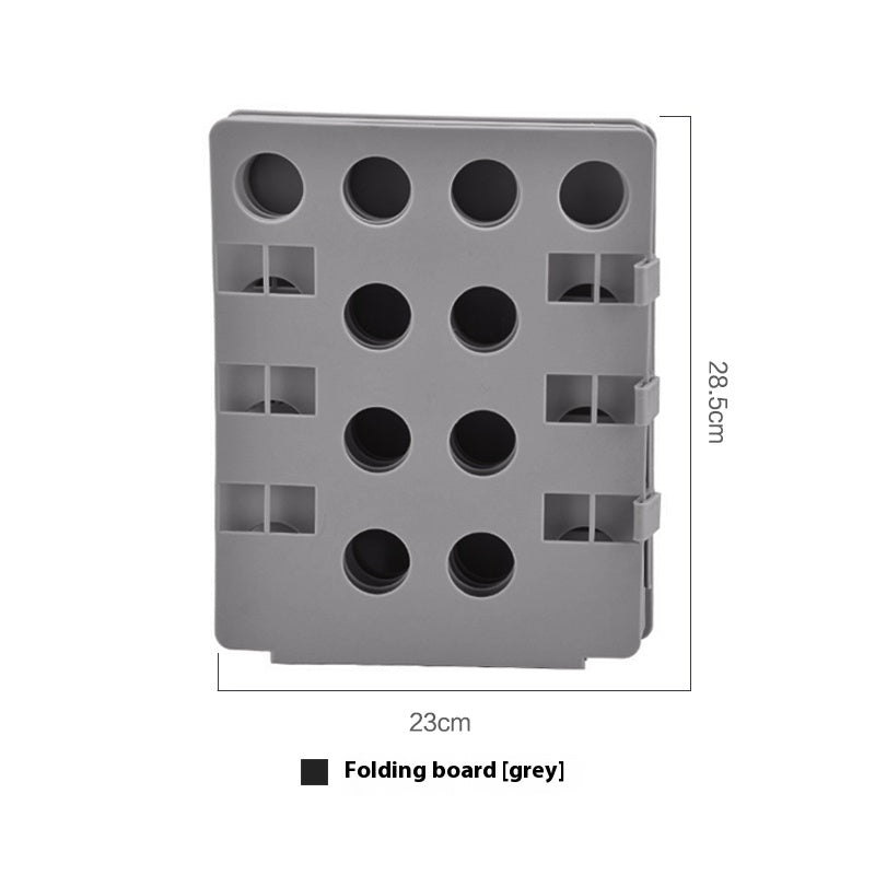 Garment Storage Foldable Wardrobe Organizer with Partition - Gray