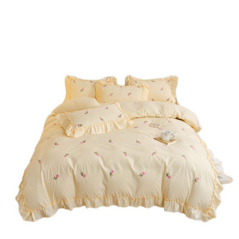 Four-Piece Bedding Set for Dorms and Home - Multiple Sizes & Patterns