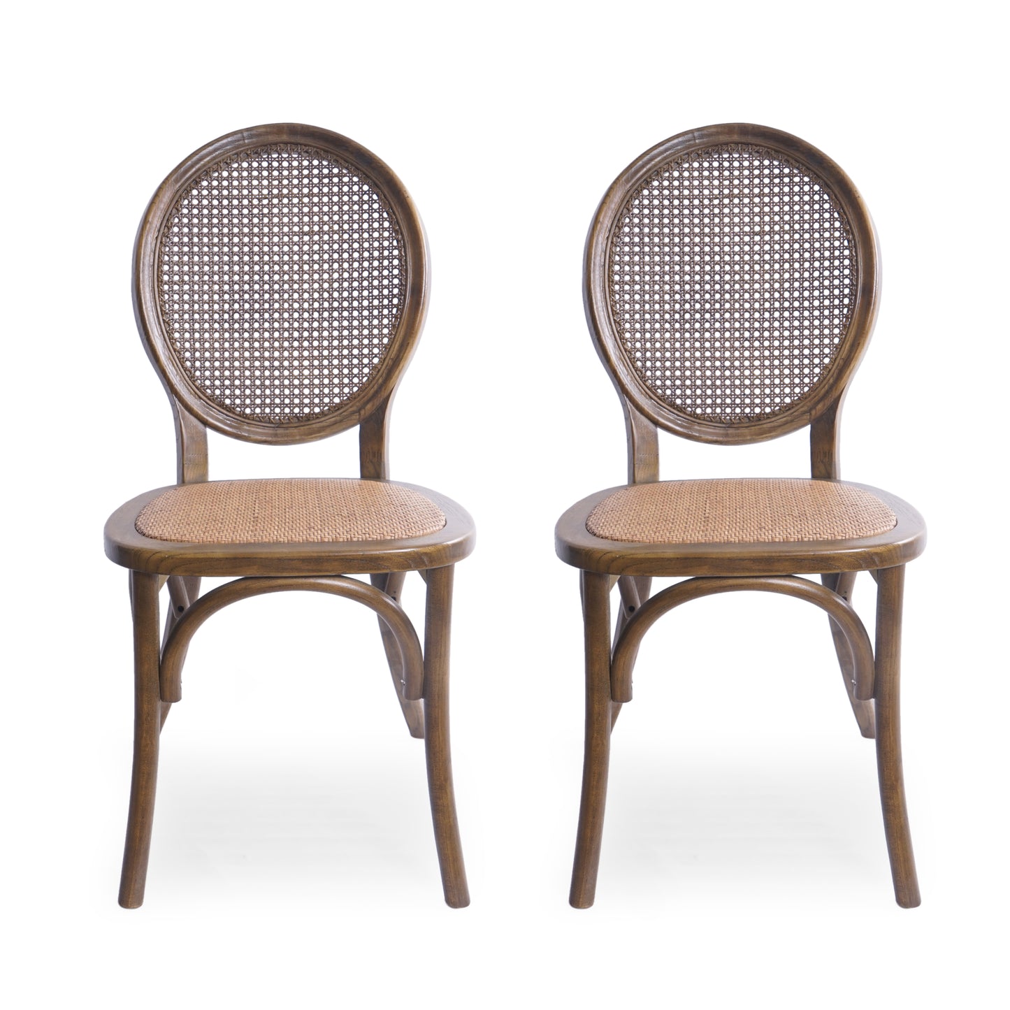 Modern Brown Rattan Dining Chair - Stylish Kitchen Seating