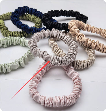 22mm Silk Hair Tie, Elastic Ponytail Holder