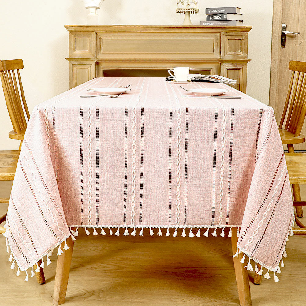 Waterproof Cotton Linen Tablecloth for Farmhouse Dining