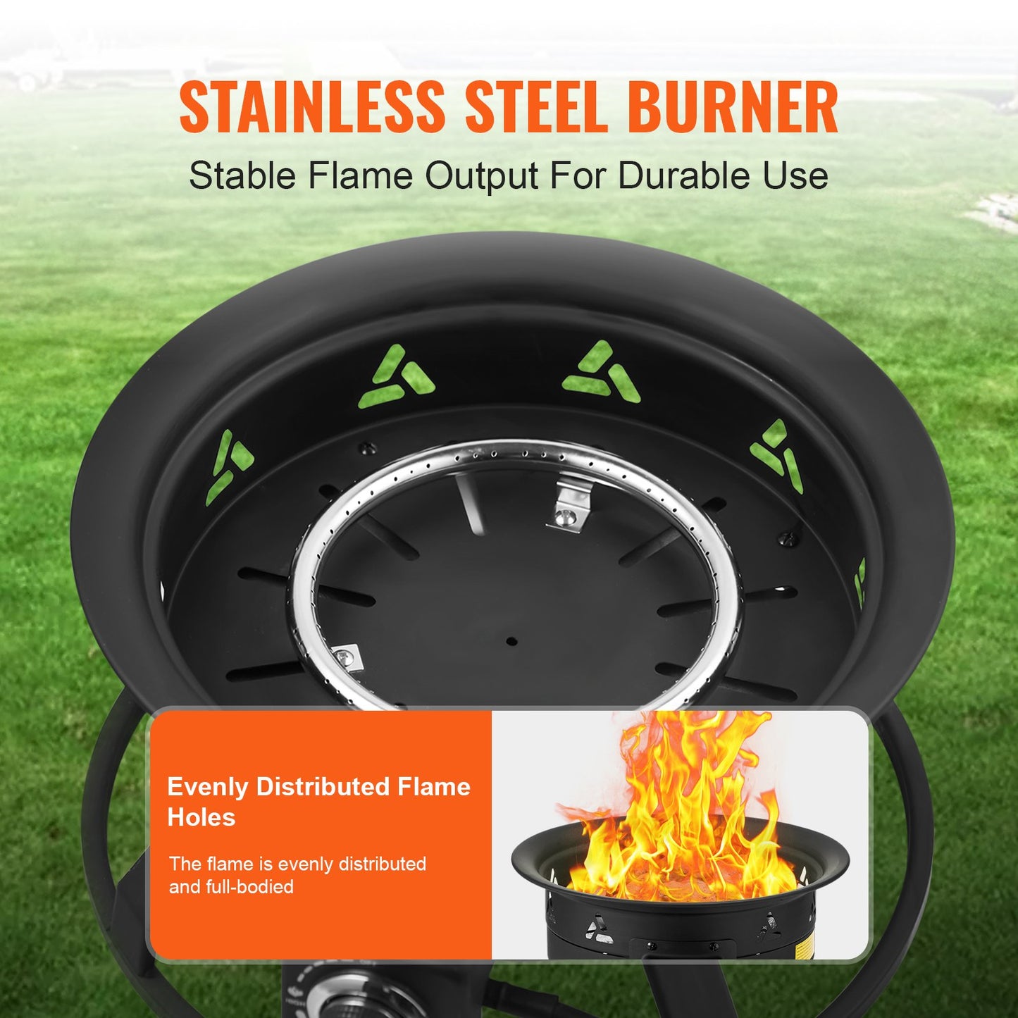 Propane Fire Pit 19 Inch Portable Gas Firepit with 58,000 BTU & Adjustable Flame