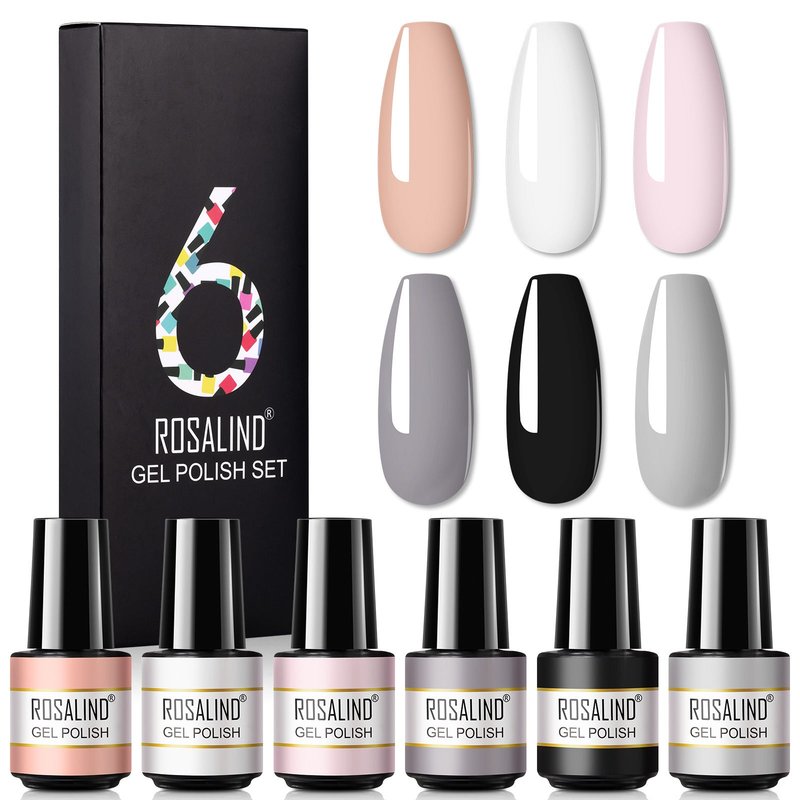 Glitter Nail Polish Set - 6 Piece Gel Kit
