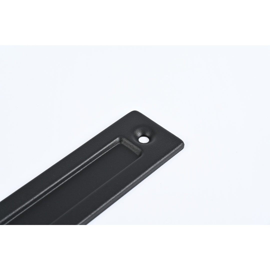 8 FT Double Sliding Barn Door Track Kit - Black Hardware