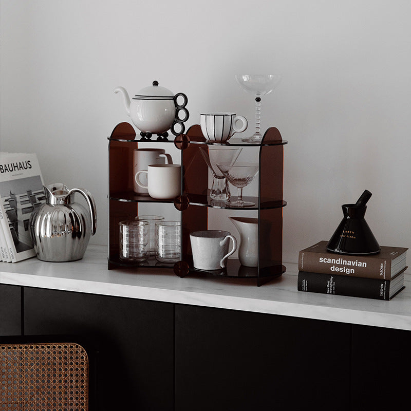 Acrylic Cup Rack Organizer for Kitchen & Home Storage - Irregular Shape