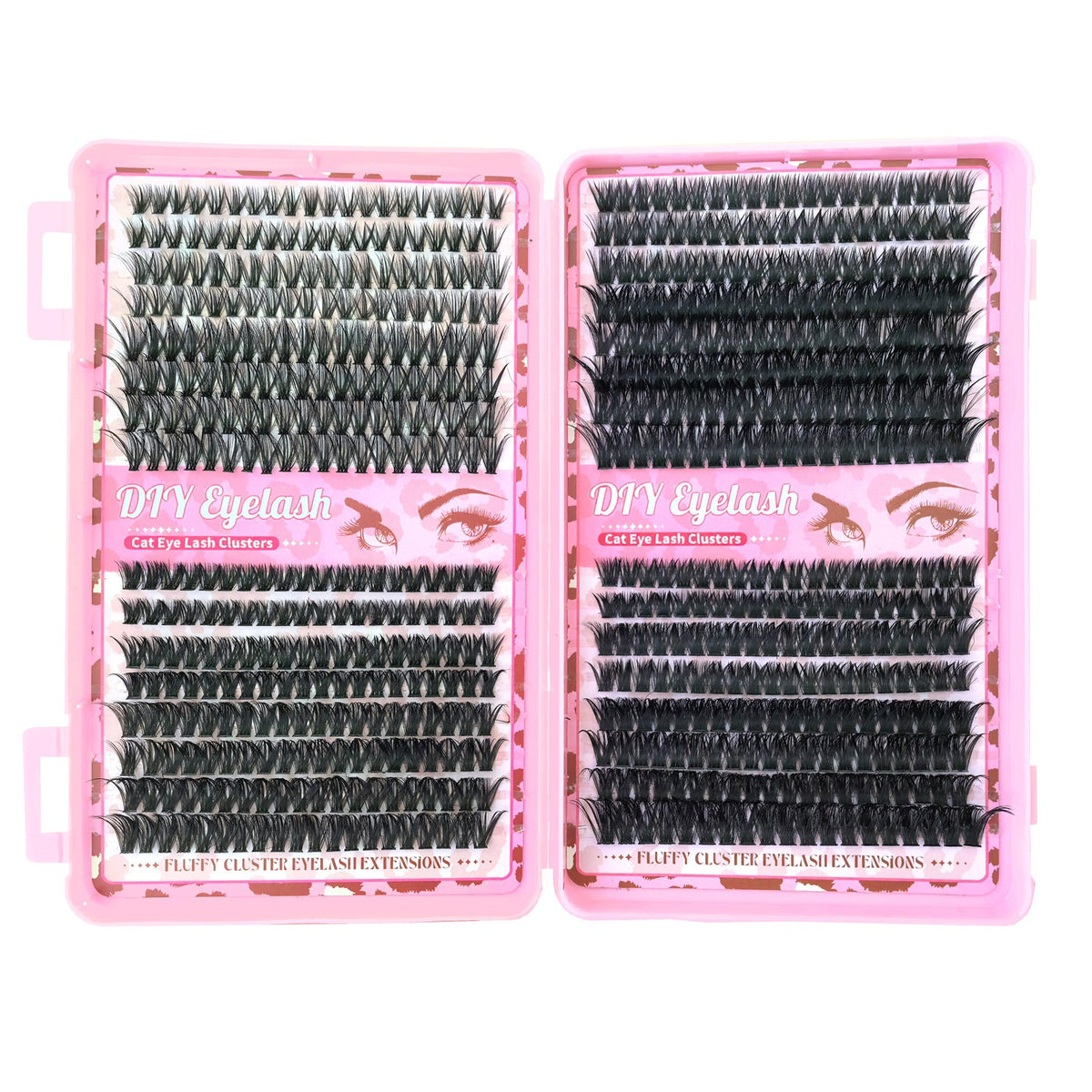Large Capacity Mixed Pack of 640 False Eyelashes for Professional & Personal Use