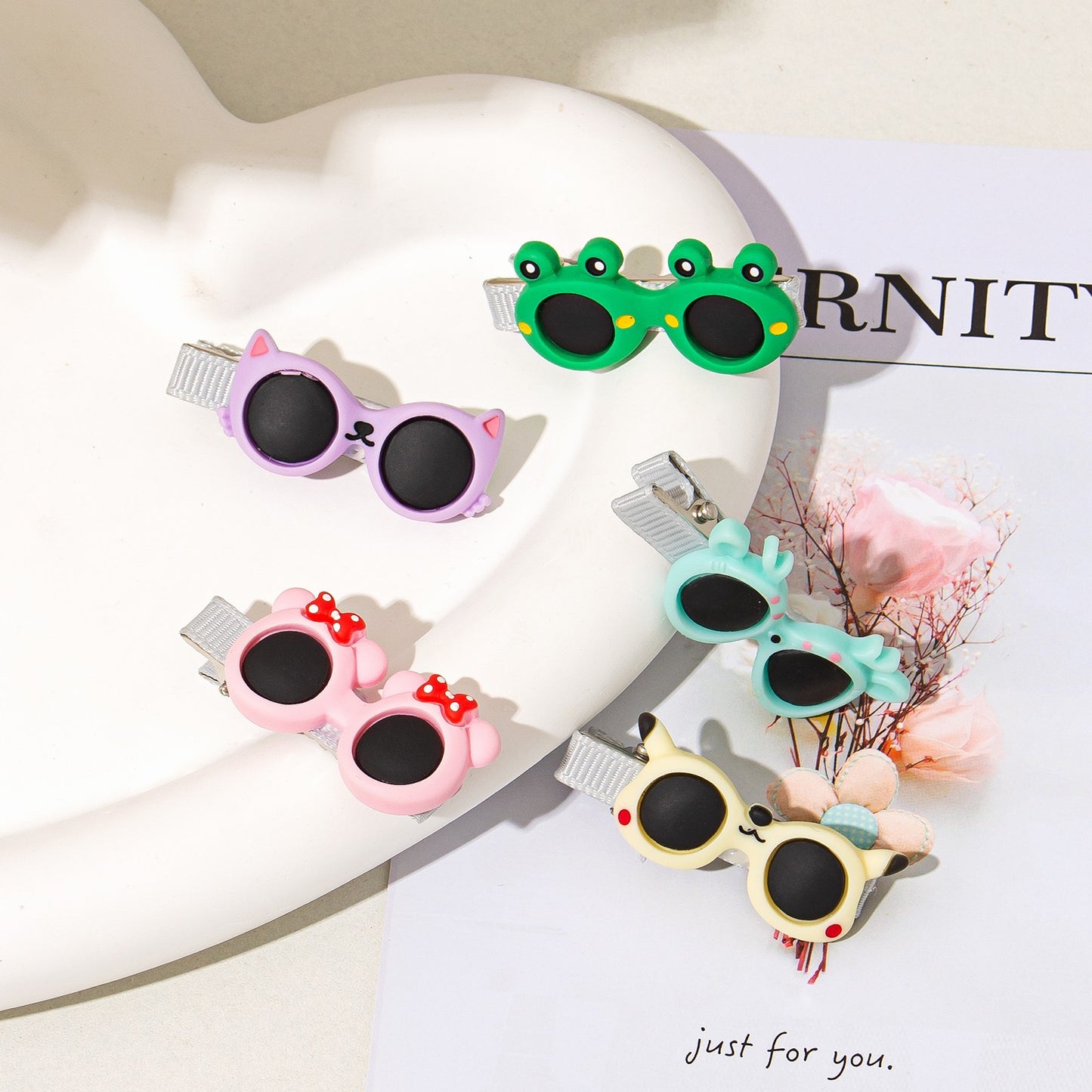 Cute Cartoon Duckbill Hair Clips - Set of 2 Random Colors