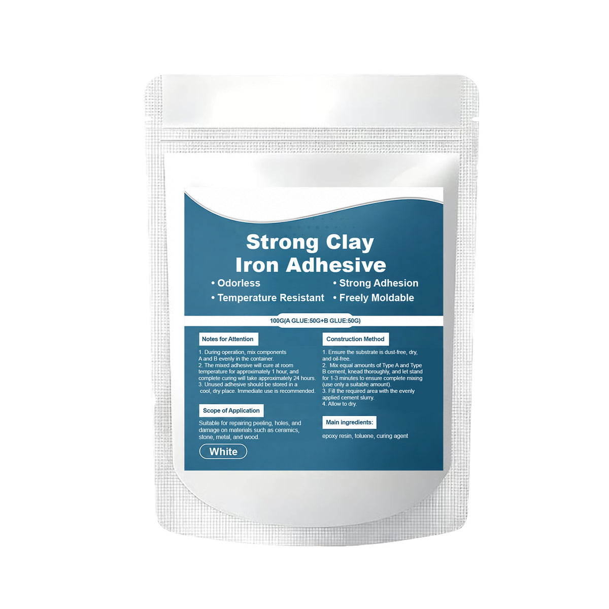 Heavy Duty Clay Iron Adhesive for Home & Garden Repairs - Suit Style