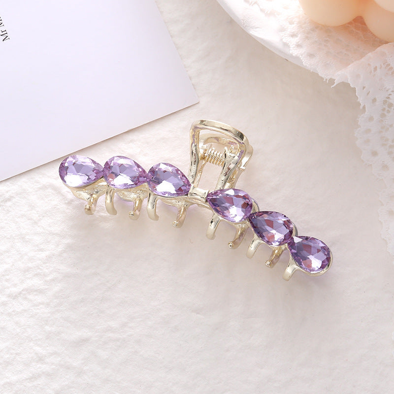 Elegant Crystal Hair Clip for Women – Medium Size Grip Hair Accessory
