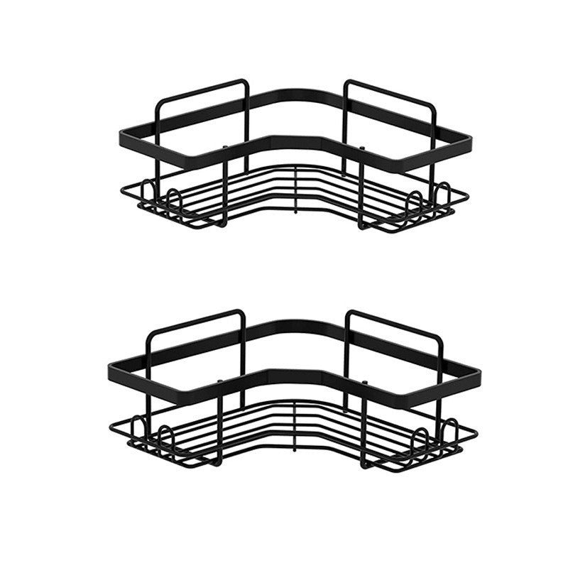 Multi-Size Iron Triangle Bathroom Storage Rack Set - Modern Space Saver