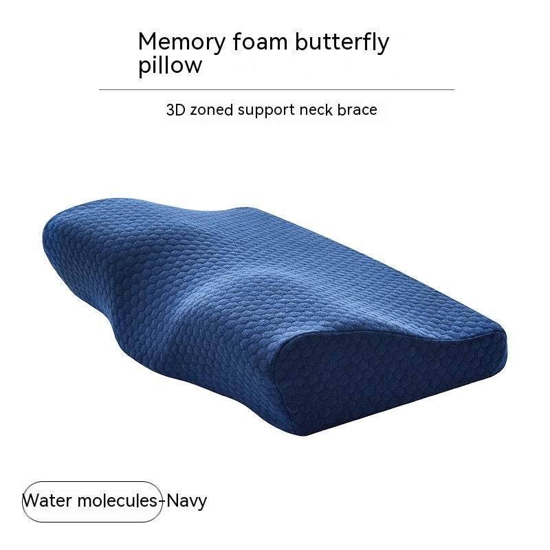 Memory Cotton Butterfly Shaped Pillow for Cervical Support and Neck Care
