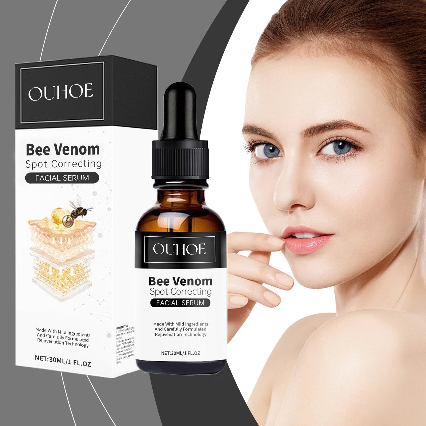 Bee Venom Dark Spot Repair Serum - Brightening Facial Skin Care Treatment