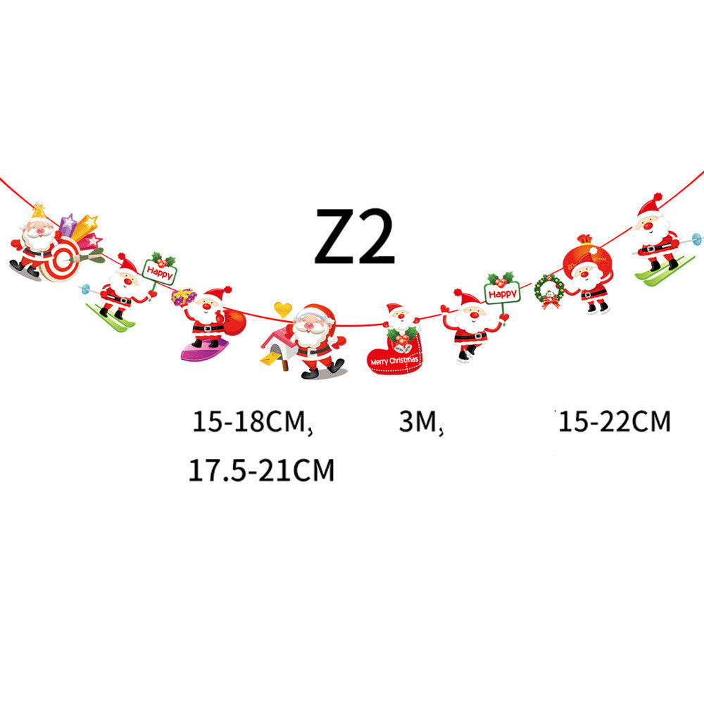 Christmas Scene Paper Flags - Holiday Decorations for Home & Garden
