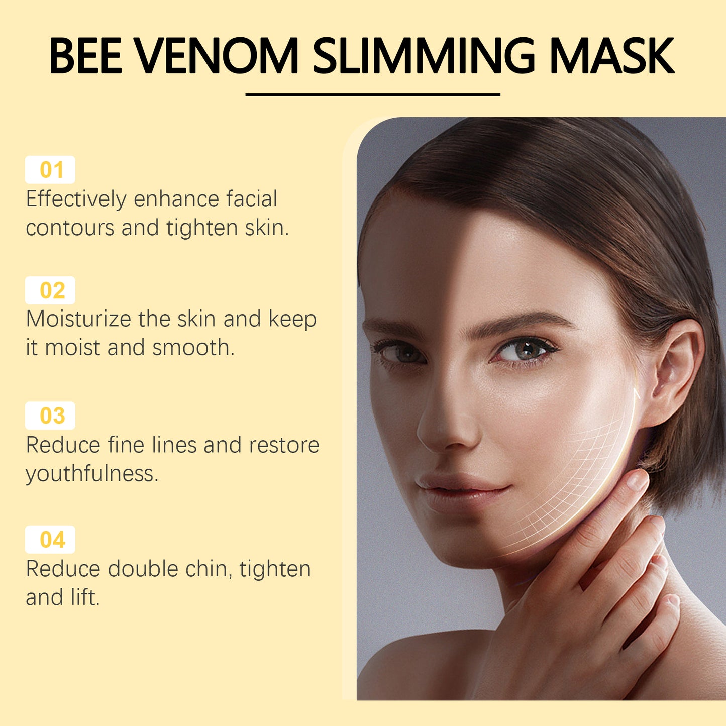 Bee Venom V-Line Lifting Mask - Hydrating Facial Chin Tightening Treatment