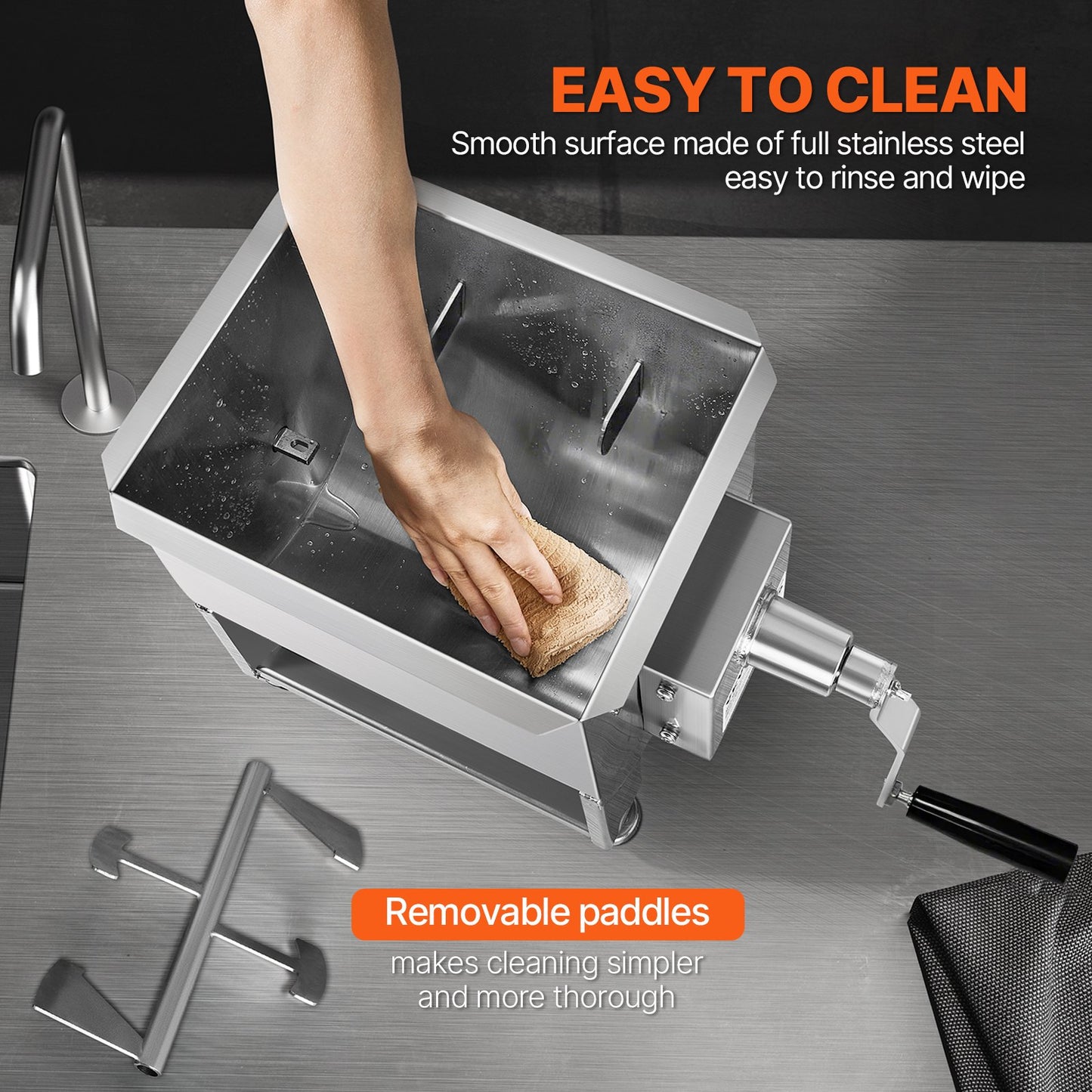 Manual Meat Mixer 60L - Heavy-Duty Sausage Mixer Machine