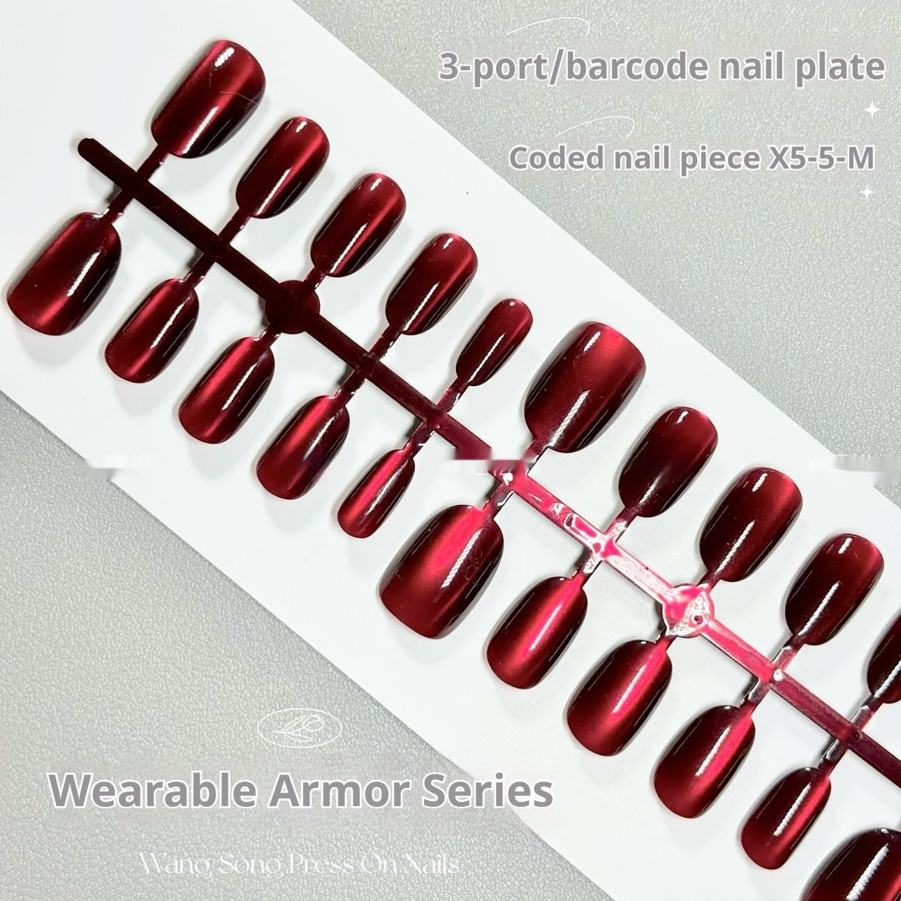 Red Wine Glass Nail Art Glitter Set - Autumn Winter Ins Style