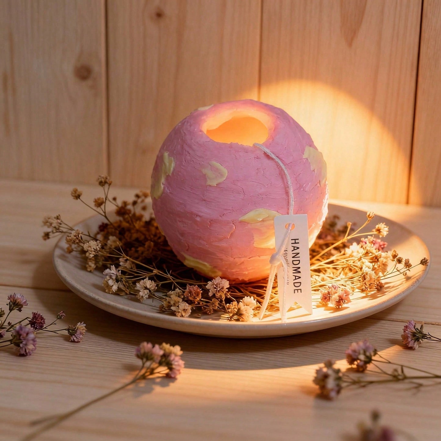 Rotating Globe Scented Candle - Hand Poured Decorative Wax