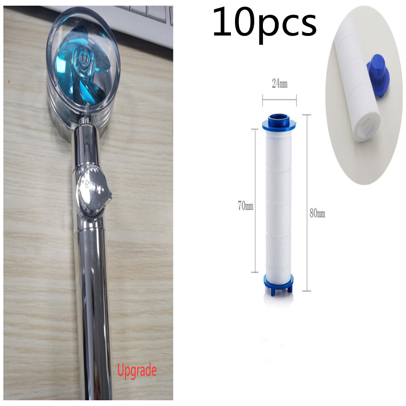 High Pressure Turbo Shower Head with Water Saving Feature & 360° Fan Extension