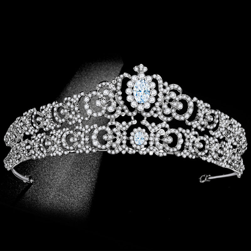 Bridal Rhinestone Crown Headdress