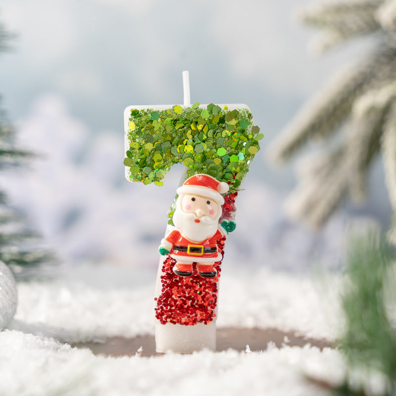 Santa Claus Digital Candle Handmade Diy Christmas Decoration Set