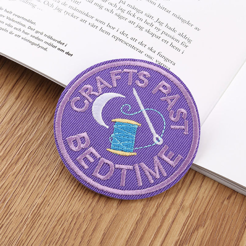 Embroidery Badge Round Cloth Sticker Set for DIY Crafts - 6.5cm