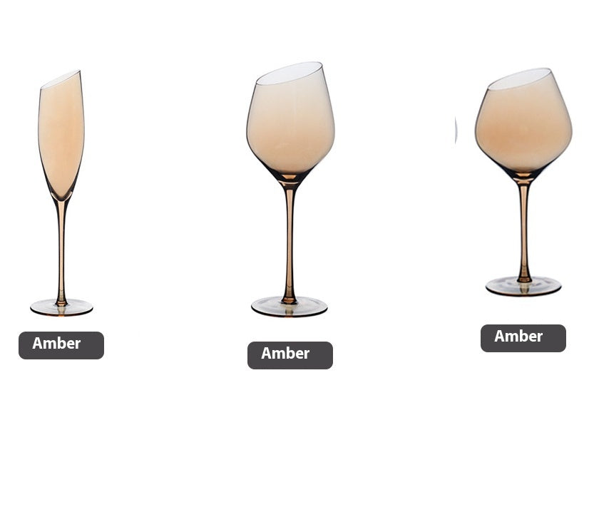 Beveled Crystal Wine Glass Set - Red, Champagne & Big Belly Styles