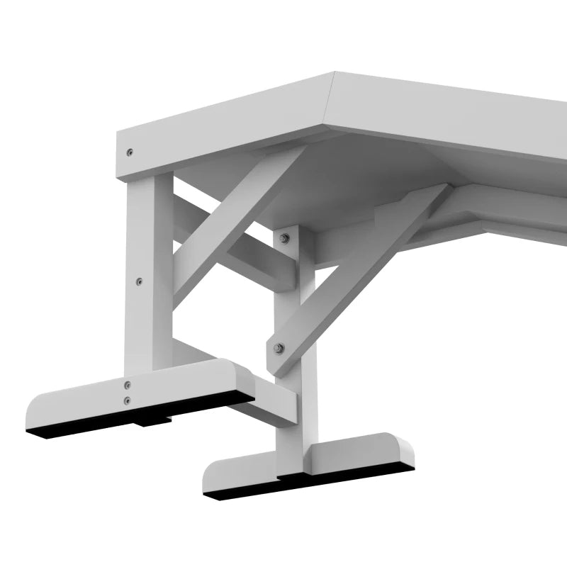 Pet Ramp for Dogs & Cats with Non-Slip Carpet - White, Heavy Duty Wooden Pet Step