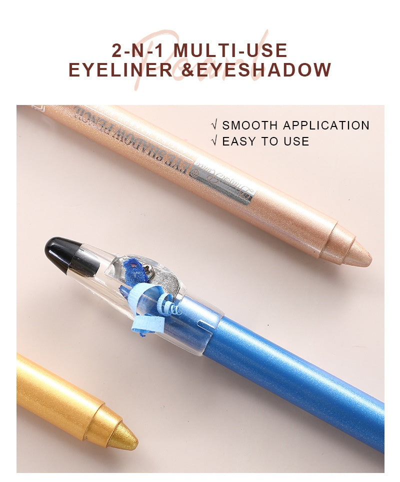 12-Piece Eyeshadow Stick Set - Pearlescent Eye Makeup Pen Kit