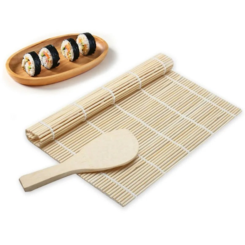 DIY Sushi Roll Maker Kit with Bamboo Mat - Vegetable & Rice Wraps