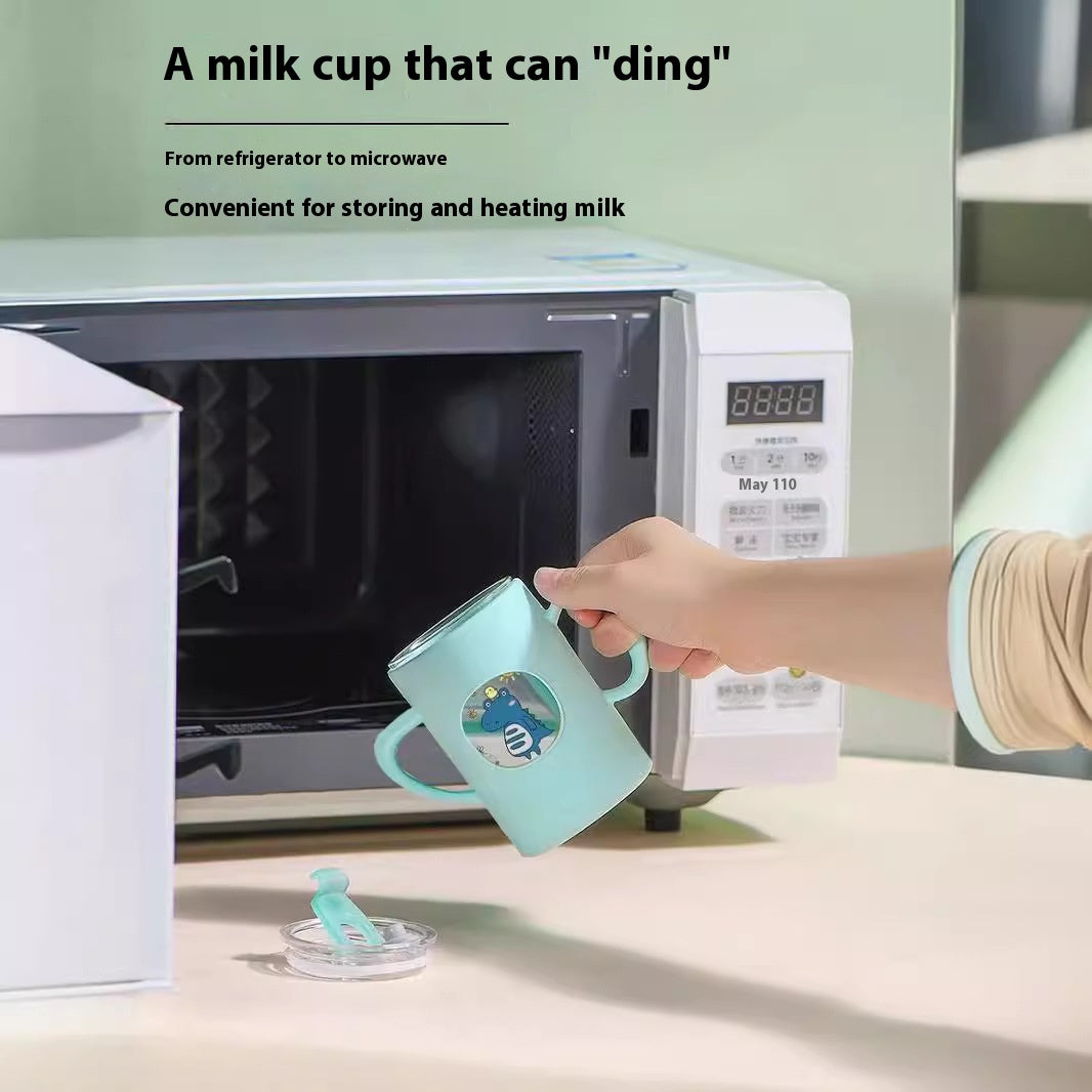 Kids Milk Cup with Scale and Double Handles - Baby Drinking Cup