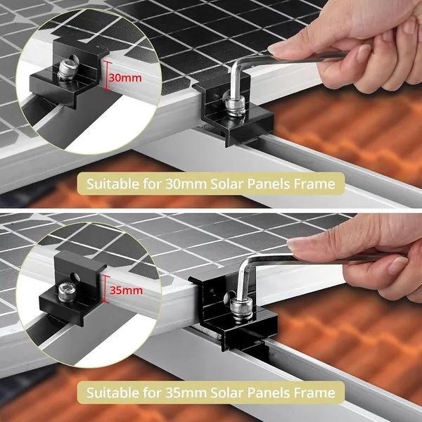 12cm U-Shaped Solar Panel Mounting Rails Bracket Set for PV Modules