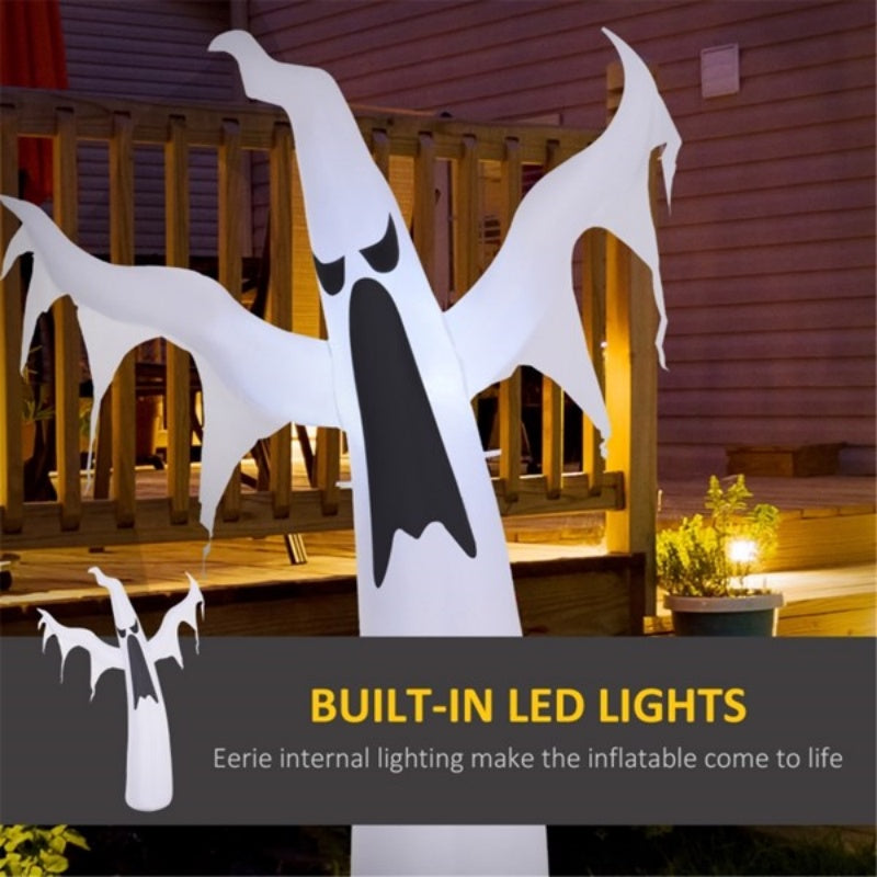 6-Foot Inflatable White Ghost Decoration for Halloween