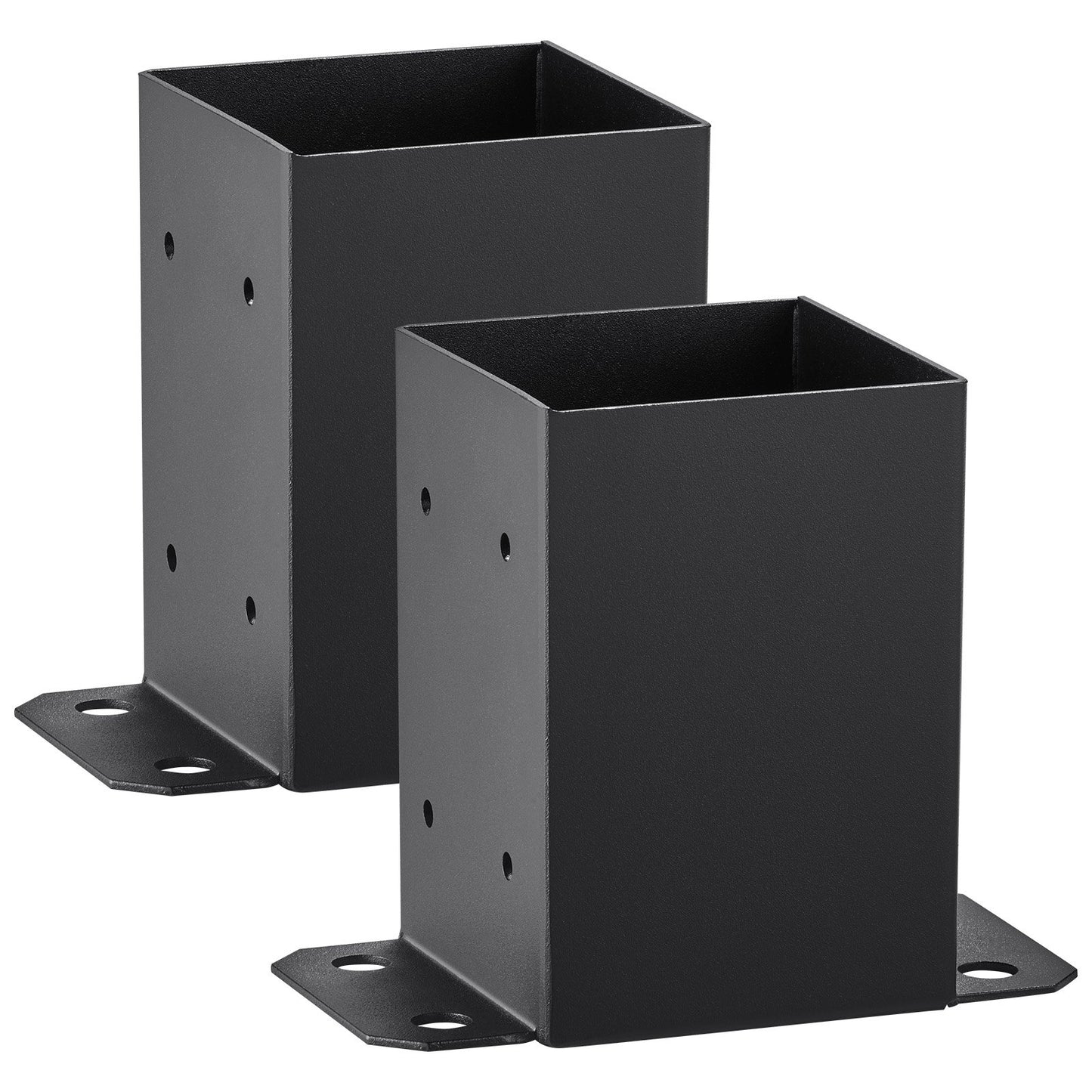 Heavy Duty Post Base Brackets 4x4 Wood Post Support Set Black - Secure Deck & Pavilion
