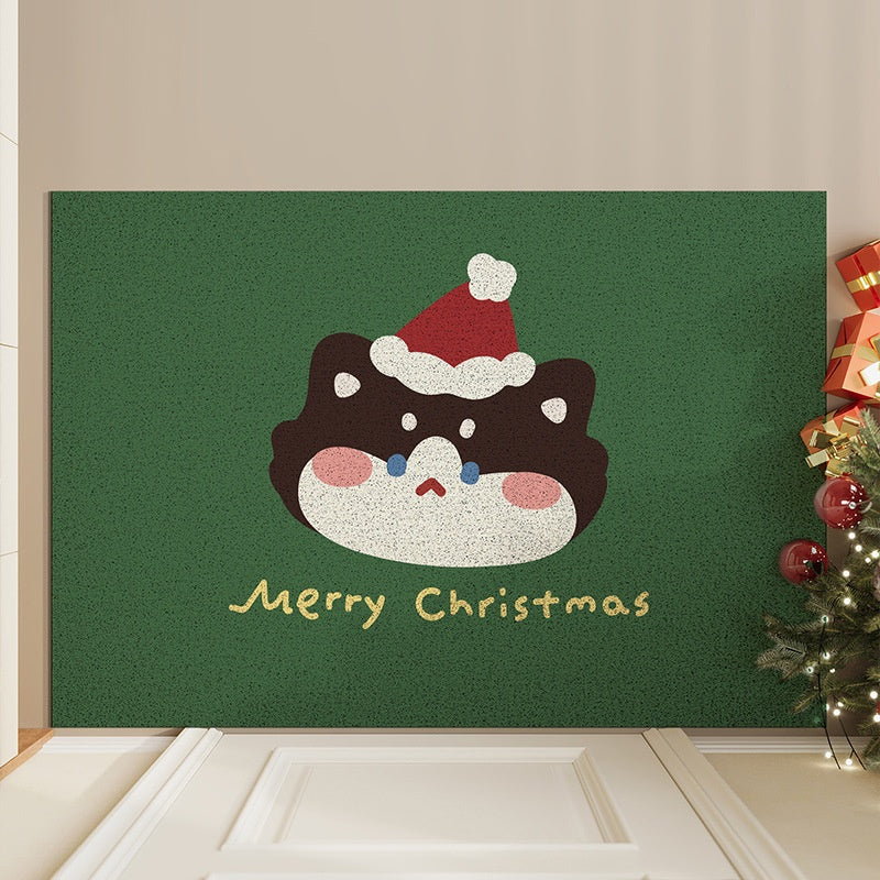 Christmas Door Mat - Mud Earth Removing Decorative Entrance Rug