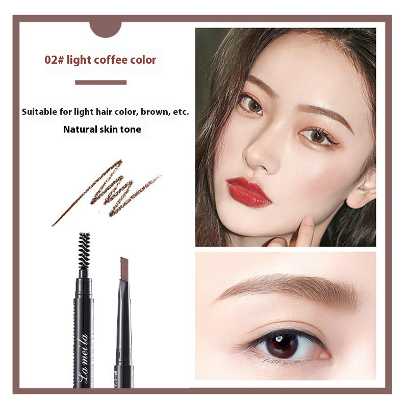 Waterproof Double-Headed Eyebrow Pencil - Natural Long-Lasting Makeup Tool