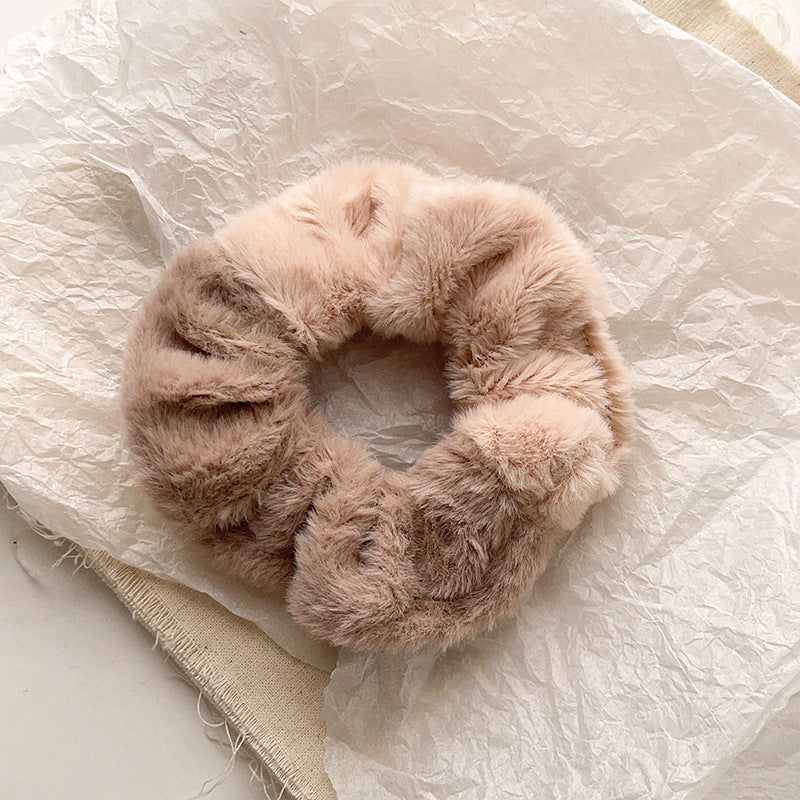 Cute Plush Elastic Hair Scrunchie - Soft Large Intestine Style Hair Band