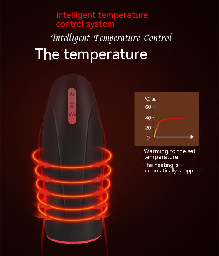 Adult Vibration Heating Masturbator with Airplane Bottle Design - Silicone, Waterproof