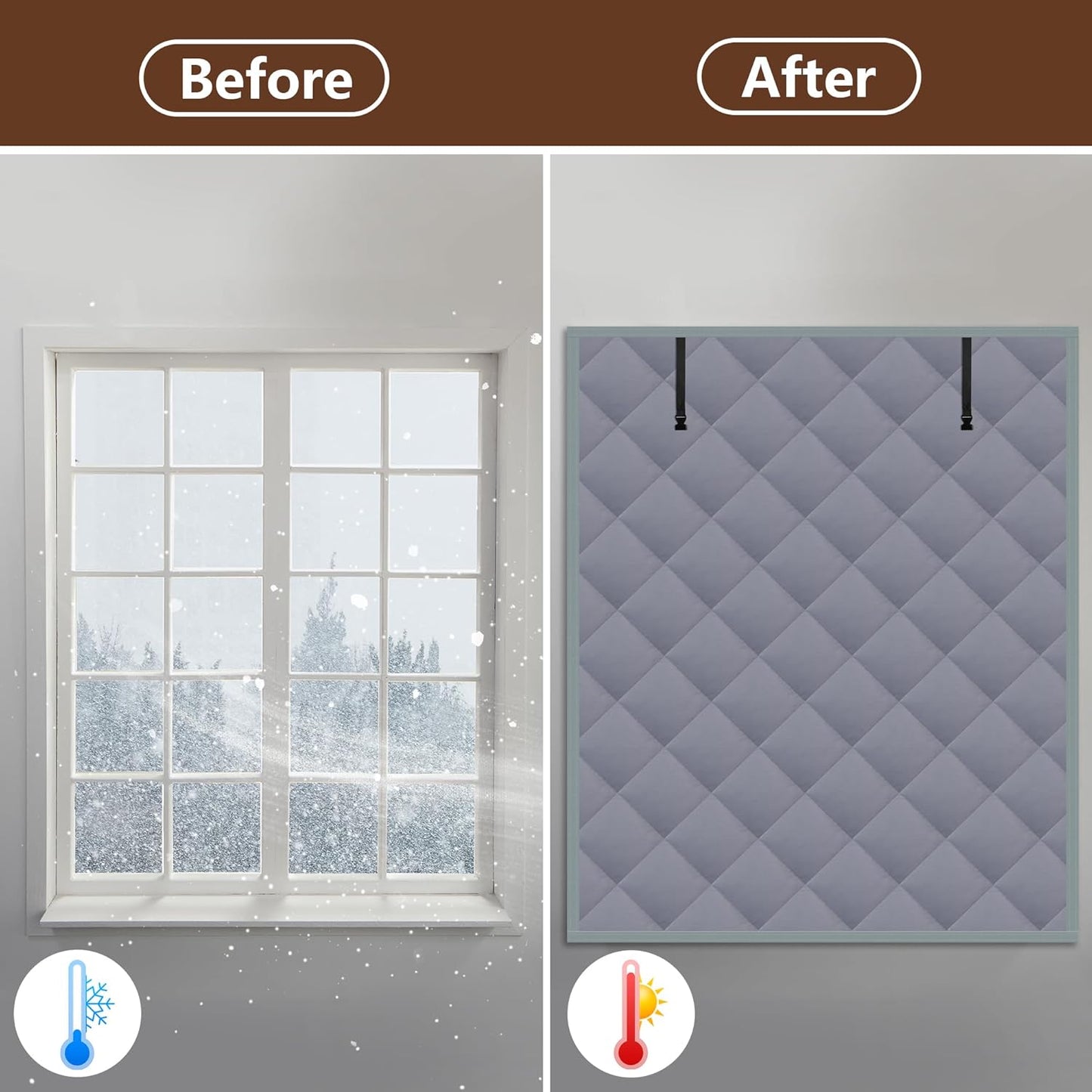 Magnetic Thermal Insulated Door Curtain - Windproof Privacy Light Blocker for Home Garage Shop