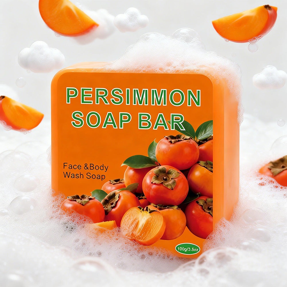 Persimmon Bar Soap - 100g Square Rounded-Corner Body Care