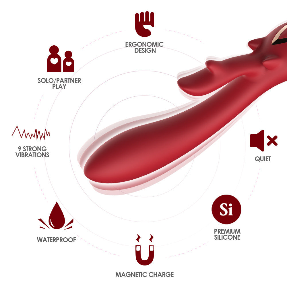 Deer Vibration Massage Toy - Flexible Silicone & ABS Relaxation Tool