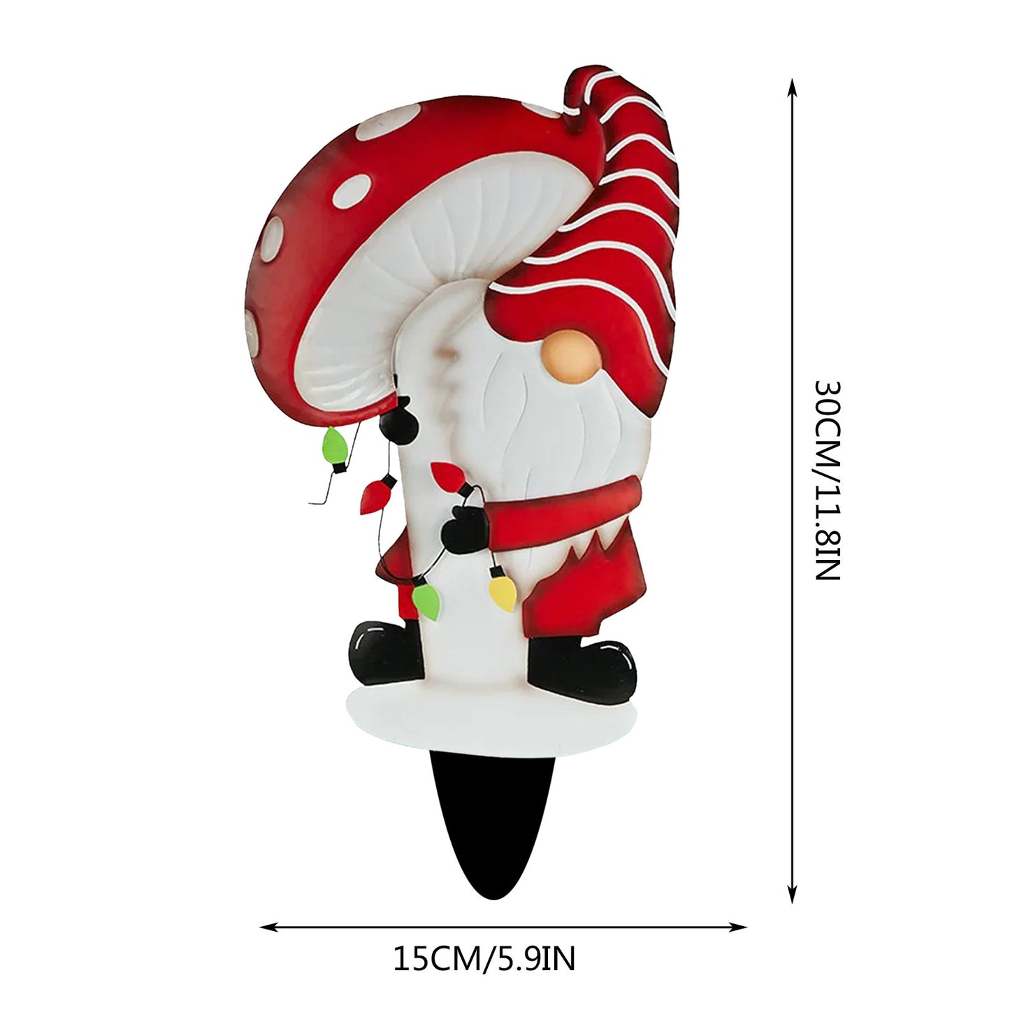 Gifting Series Gnome Metal Christmas Decor - Dwarf Santa Courtyard Figurine