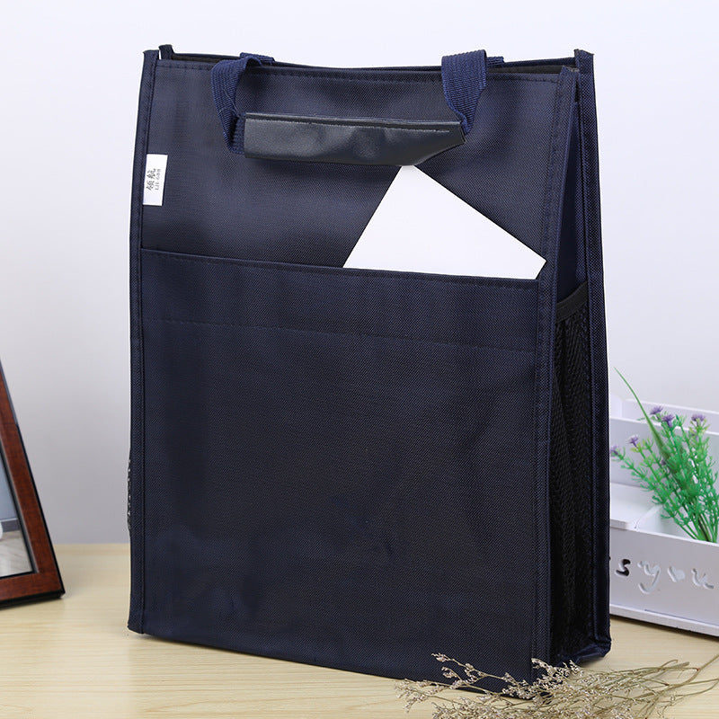 Gray Portable Document Bag with Foam Cloth - Vertical File Organizer