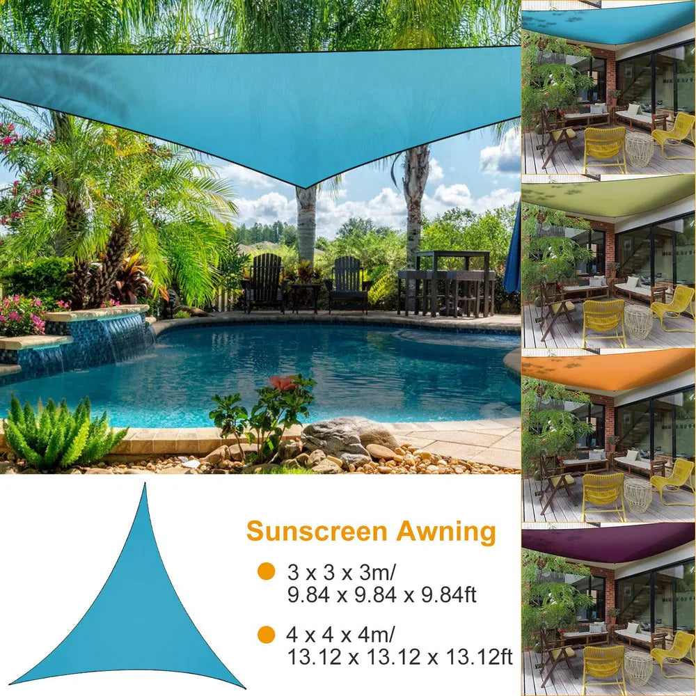 Triangle Shade Sail Canopy - Waterproof Outdoor Patio Cover
