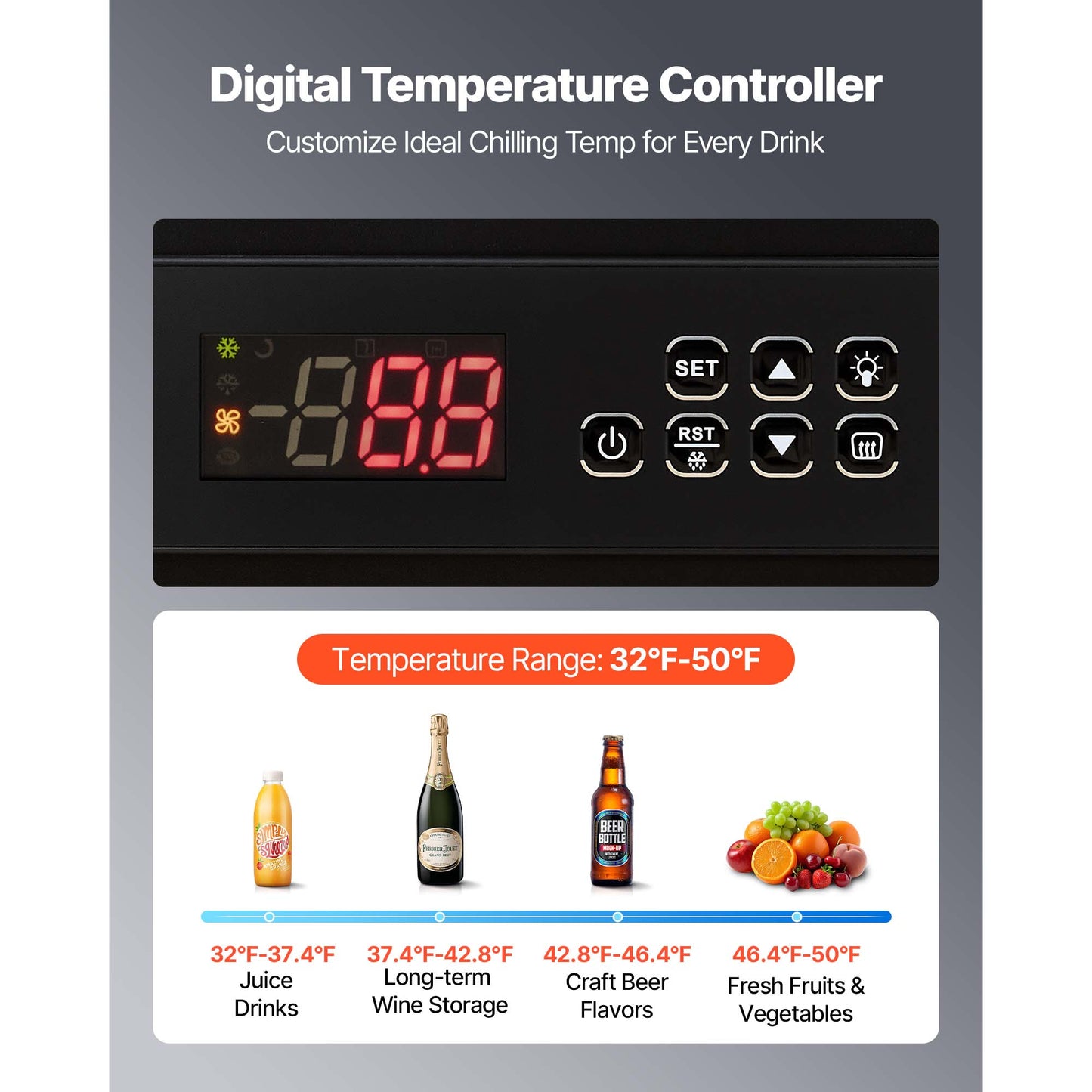 Commercial Beverage Cooler Refrigerator 24.9 Cu.Ft Upright Display with Glass Doors