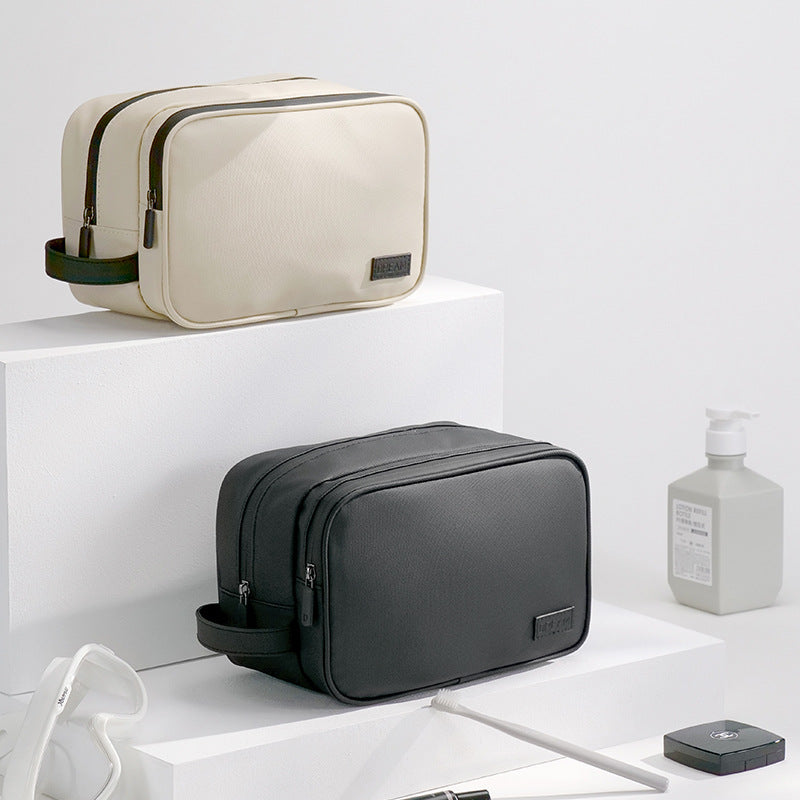 Large Capacity Double-Layer Cosmetic Bag - Multi-Purpose Travel & Storage