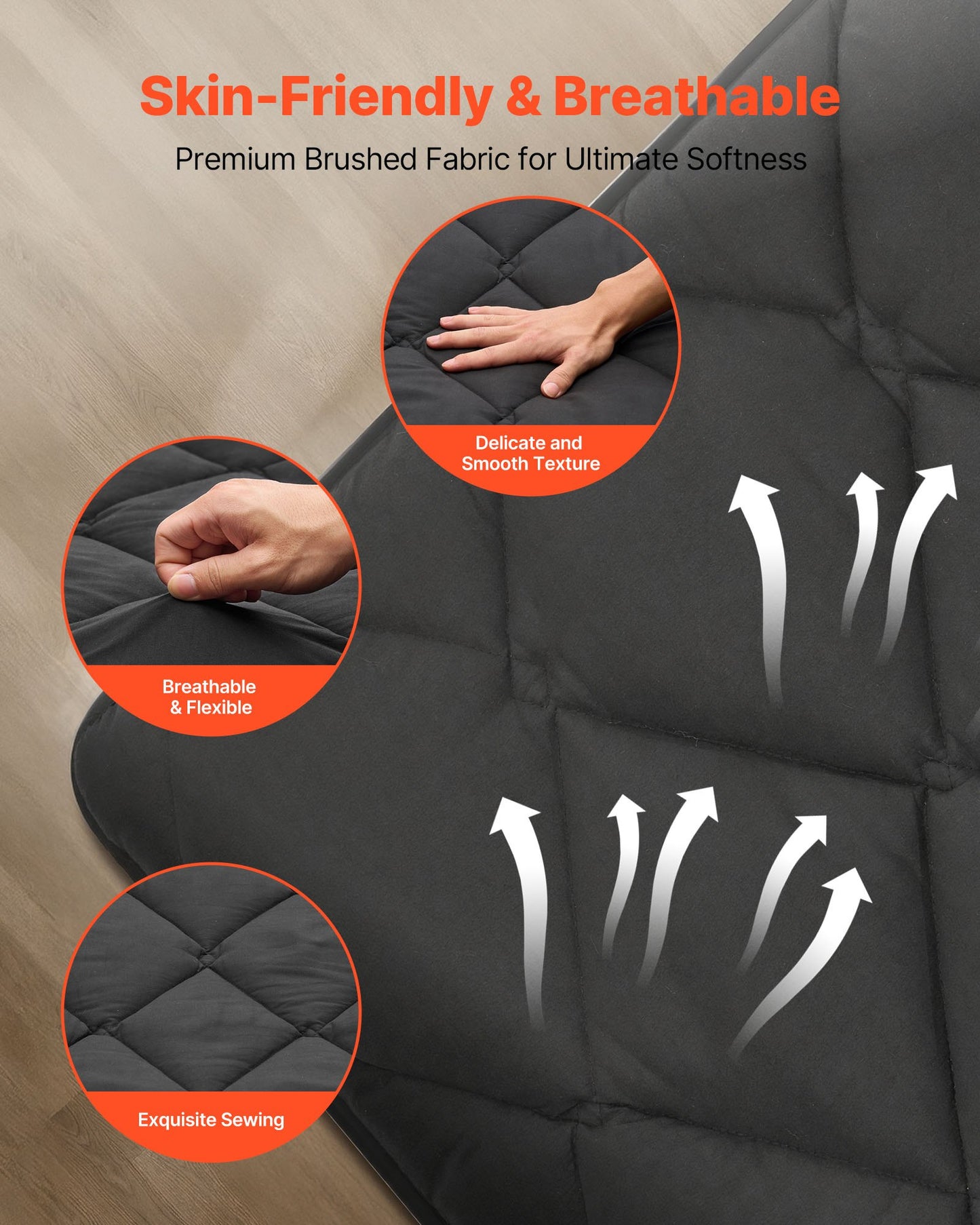 Foldable Japanese Tatami Mattress - 9-Layer Support Foam, Storage Bag, 80x54in