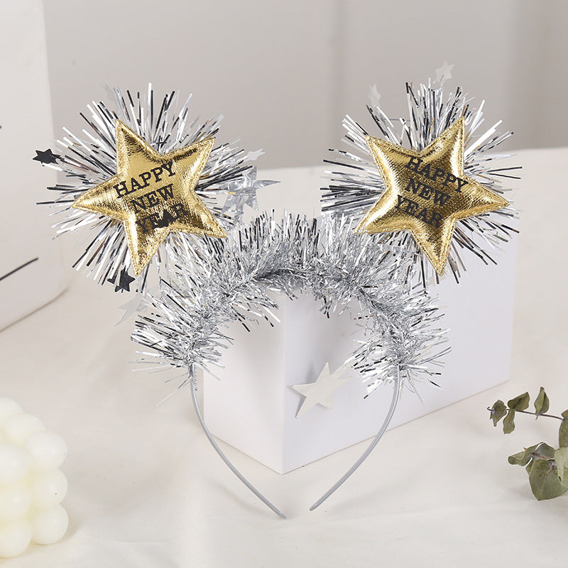 Hair Hoop with Five Pointed Star Flowers